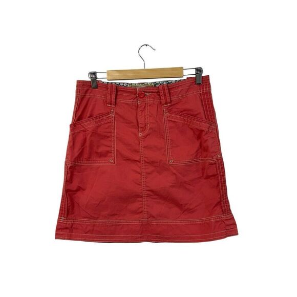 Aventura 8 Cargo Mini A-Line Skirt Organic Cotton Stretch Travel Womens